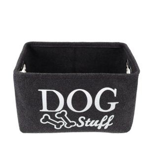 1Pc Dog Toys Felt Box Simple Pet Supplies Storage Box Multi-purpose Sundries Box